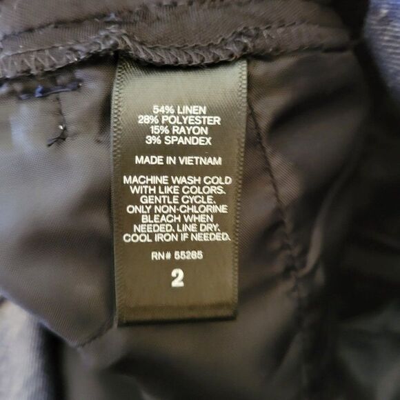 Express Columnist Womens Linen Blend Pants (Size 2) - Picture 3 of 4